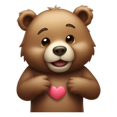 Cute bear blowing kiss  sticker