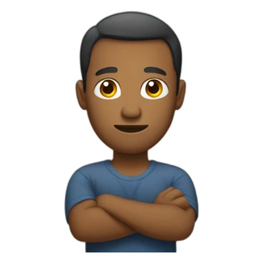 man with crossed arms sticker