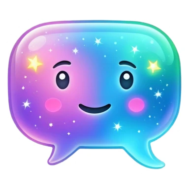 speech bubble with sparkles sticker