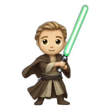 jedi with lightsaber sticker