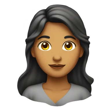 Una mujer latina con pelo riso sticker