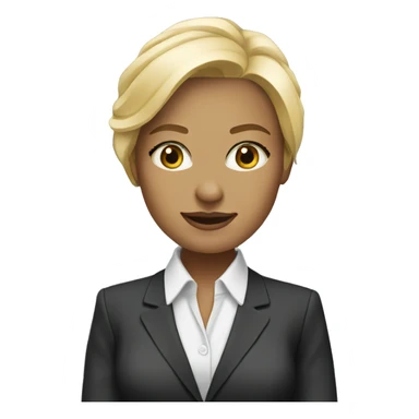 blonde in corporate wear sticker