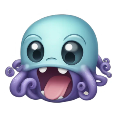 cute  kraken cute face crying sticker