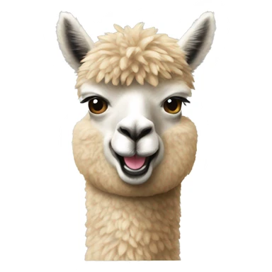 alpaca chewing dollars sticker