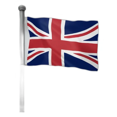 British flag on pole sticker