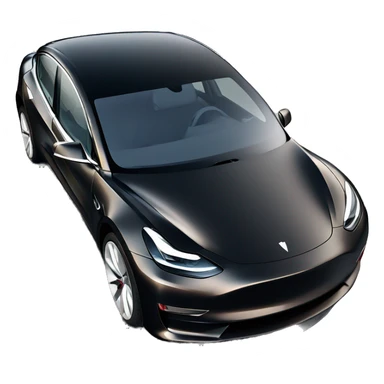 Black Tesla Model 3 sticker