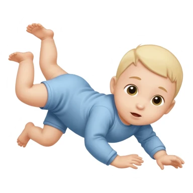 Crawling infant One-Year-Old Catch sticker