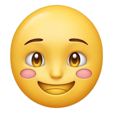 Yellow emoji that is struggling to smile sticker