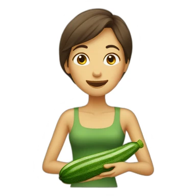 woman-eating-zucchini sticker