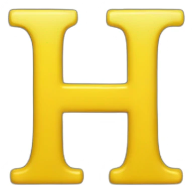 yellow letter H sticker