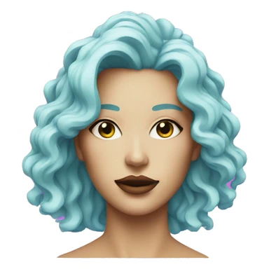 A female face with Vaporwave style  sticker