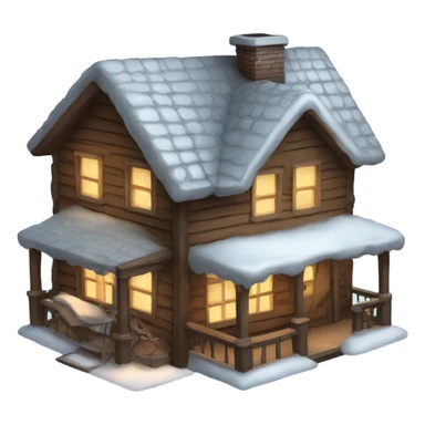 Cozy winter house  sticker