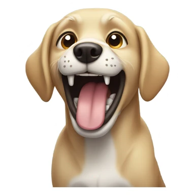 Dog creepily grinning  sticker