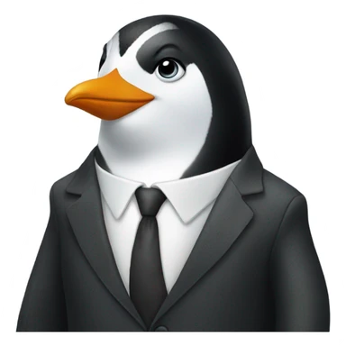 Penguin in a suit  sticker