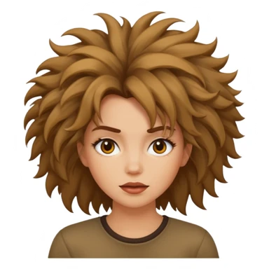 woman with crazy hair sticker