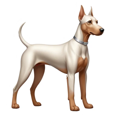 White doberman sticker
