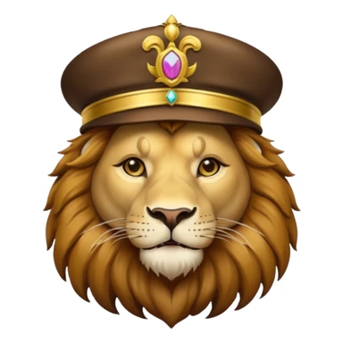 lion wearing hat sticker
