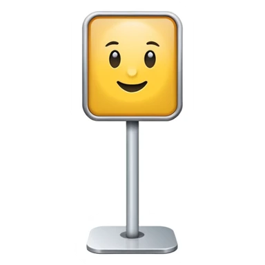 Ein klassisches Werbeschild oder Plakat auf einem Ständer. sticker