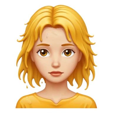 woman lying down with wet hair sticker