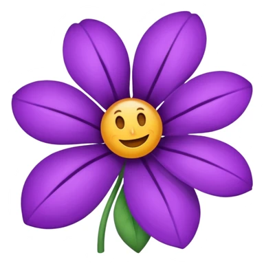 Emoji fleur violet sticker