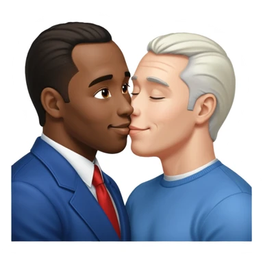 Diddy and Epstein kissing sticker