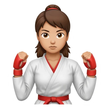 karate lady sticker