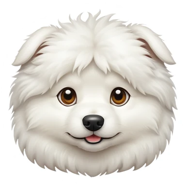 White fluffy dog sticker