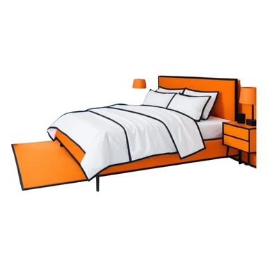 clean modern bedroom with blue walls and decor, contemporary design sticker