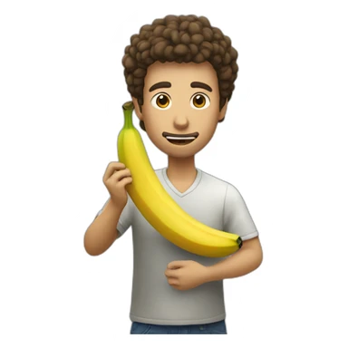 luiz inacio eating banano sticker