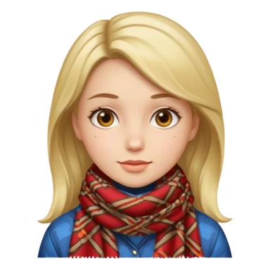 Une fille qui porte une foulare sans détails de visage  sticker