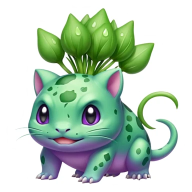 Bulbasaur with a green chive-bulb on back sticker