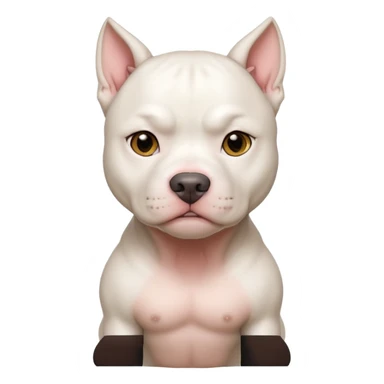 femail white pitbull sticker