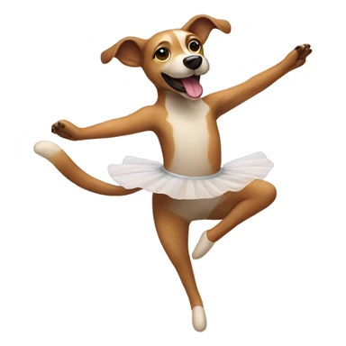 Dog doing ballet sticker