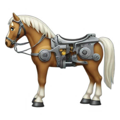 Complete Mechanical horse sticker