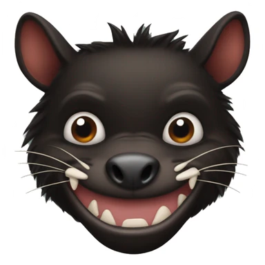 Tasmanian devil with half burnt face sticker