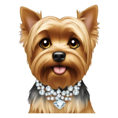 Yorkie into the diamonds sticker