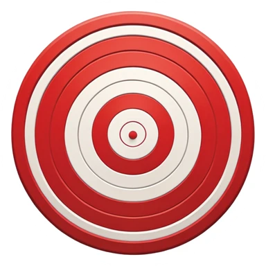 Red-white bullseye target board sticker