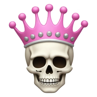 SKELETON WITH A PINK CROWN sticker