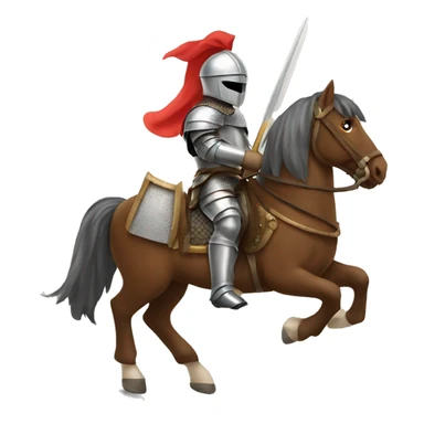 Knight riding a horse  sticker