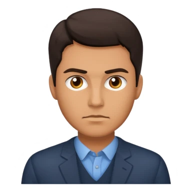 A serious man sticker