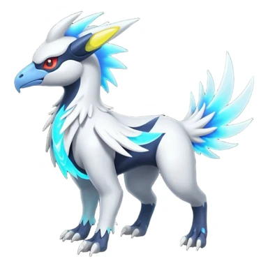 Neon Vibrant Pulsating Trail-glowing Chromatic Trico-Absol-Kyurem-Silvally-fusion-hybrid sticker