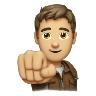 Guy pointing to you sticker