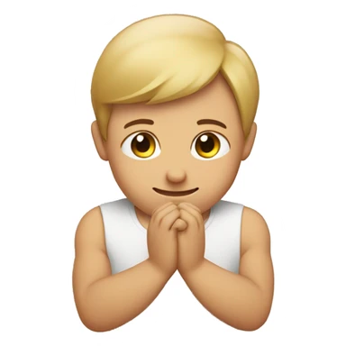 Cute face rubbing hands together  sticker