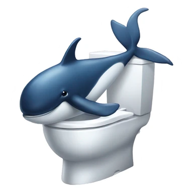 Whale on a toilet sticker