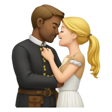 german couple kissing sticker