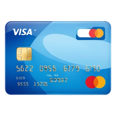 credit card with visa logo sticker