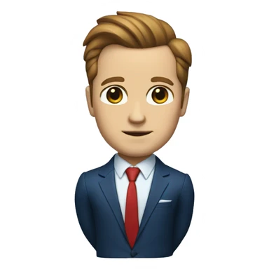 harvey specter in blue suit, red tie sticker