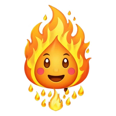 fire rain sticker