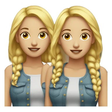 twins woman sticker