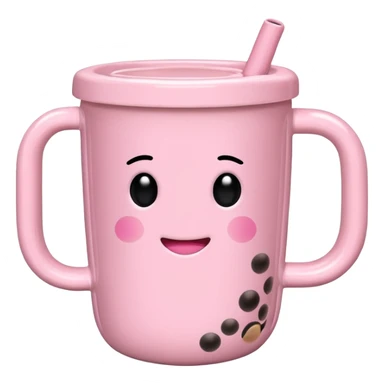 Pink mug with bubble tea, Without a face, Just a pink bubble tea mug (WITHOUT A FACE!!!!!!) sticker